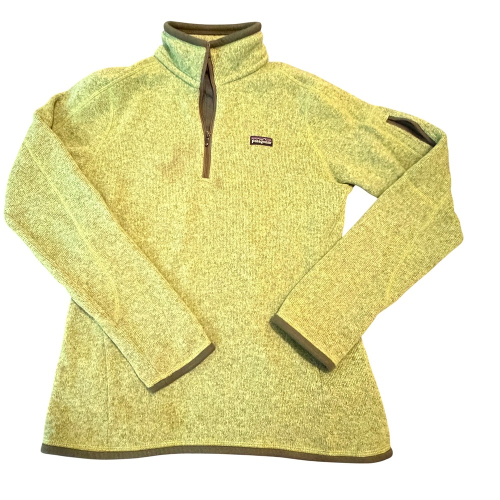PATAGONIA Better Sweater 1/4 Zip Fleece Pullover XS Green Heather